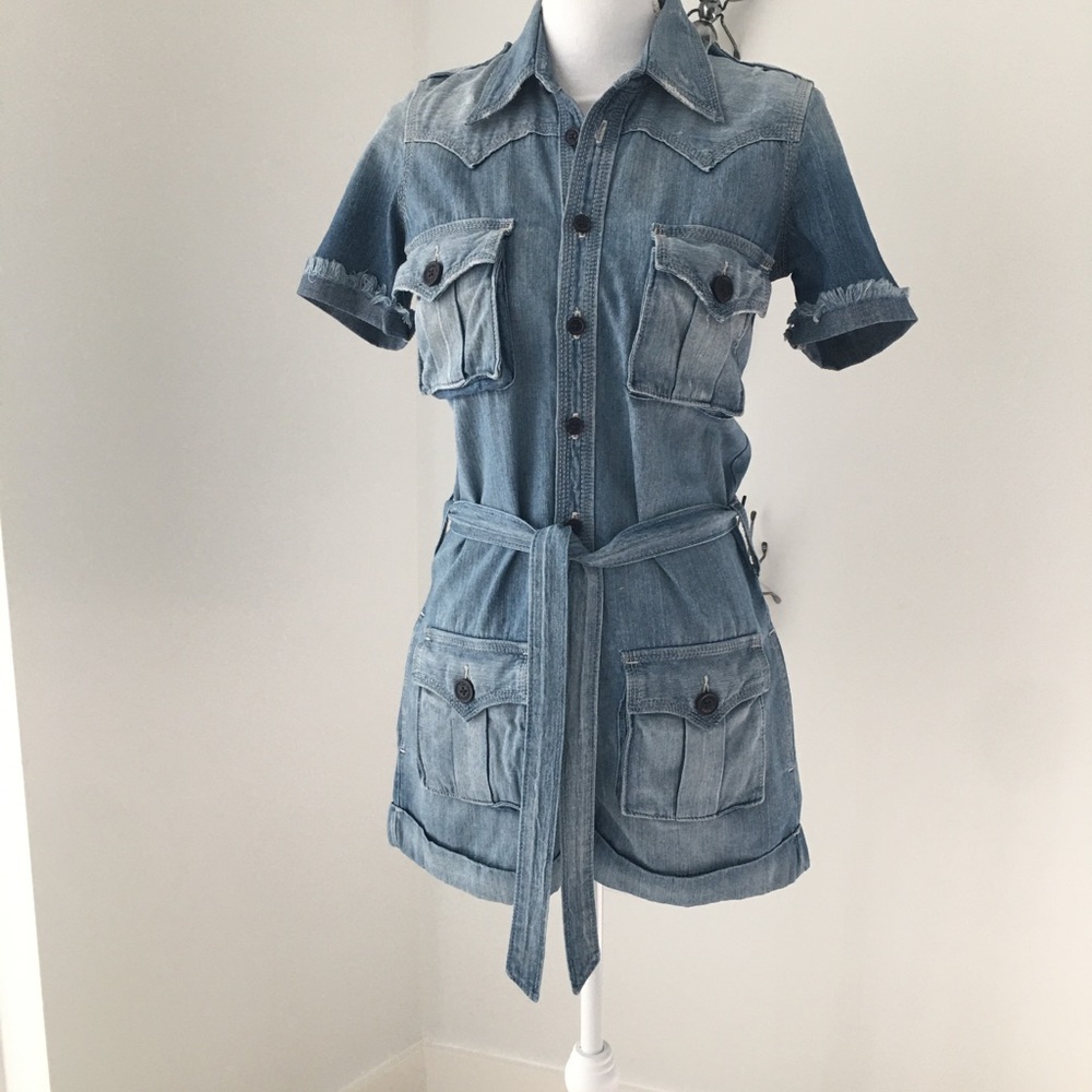 $211 True Religion Joslyn Denim Jumper Size XS